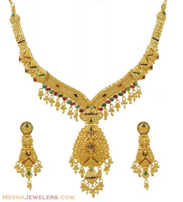 Exclusive Gold Necklace Set ( 22 Kt Gold Sets )