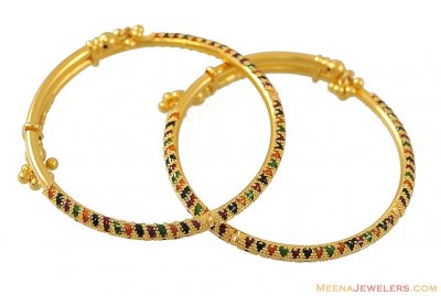 Gold Meenakari Bangles ( Baby Bangles )