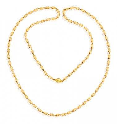 White Tulsi Mala 22K Gold  ( 22Kt Long Chains (Ladies) )