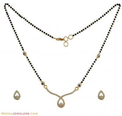 22k Star Signity Mangalsutra Set  ( Gold Mangalsutra Sets )