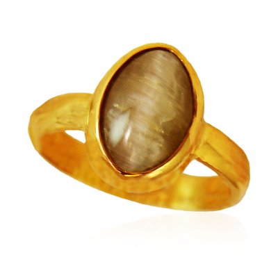 22kt Gold Cats Eye Ring ( Astrological BirthStone Rings )