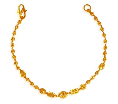 22Kt Gold Trendy Multi Color Stone Ladies Bracelet 54VG5421-sonthuy.vn