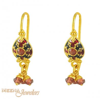 Gold Hook Earrings ( 22Kt Gold Fancy Earrings )