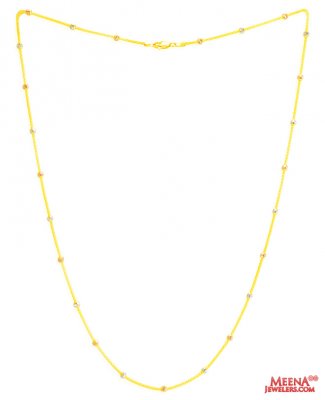 22Kt Gold MultiTone Chain (20 inch) ( 22Kt Gold Fancy Chains )