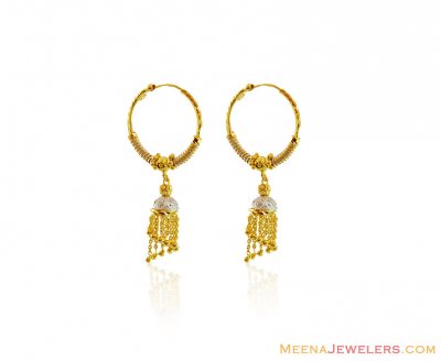 Indian Gold Jhumki Bali ( Hoop Earrings )