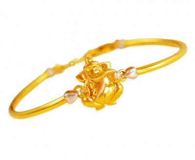 22K Gold Ganpati Bracelet ( Ladies Bracelets )