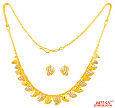 22 Kt Gold Necklace Earring Set ( Light Sets )