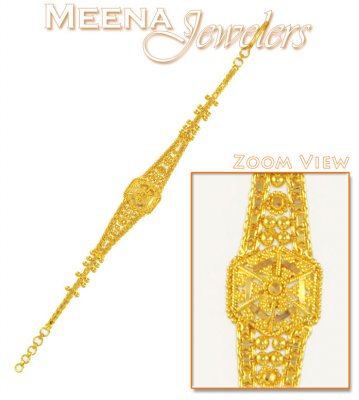 22Kt Gold Filigree Work Bracelet ( 22Kt Baby Bracelets )