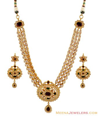 22K kundan Bridal Necklace Set ( Bridal Necklace Sets )