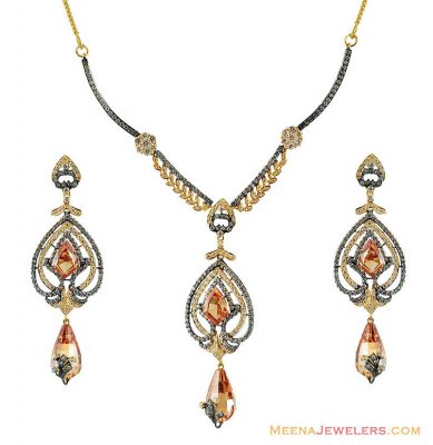 Gold 22K Three Tone Designer Set  ( Gold Designer Sets )