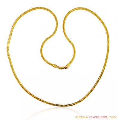 Thick Snake Style Chain 20 in 22k ( Plain Gold Chains )