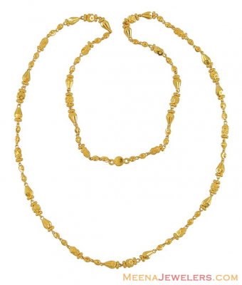 22Kt Gold Long Chain (24 inch) - ChLo8418 - 22Kt Gold Long Ladies Chain ...