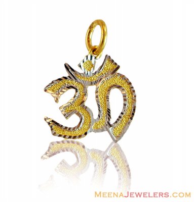 22k Rhodium OM Pendant ( Om Pendants )