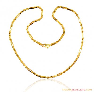 22K Rope Gold Chain ( Plain Gold Chains )