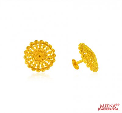 22 karat Gold Earrings ( 22 Kt Gold Tops )