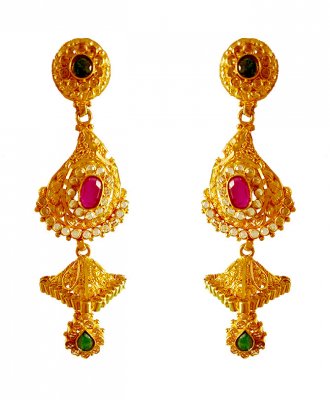 22k Gold Long Earrings ( Long Earrings )