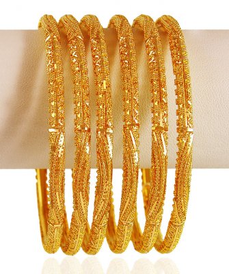 22kt Gold Bangles (6Pcs) ( Gold Bangles )