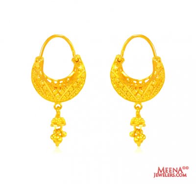 22k Gold Hoop Earrings ( Hoop Earrings )