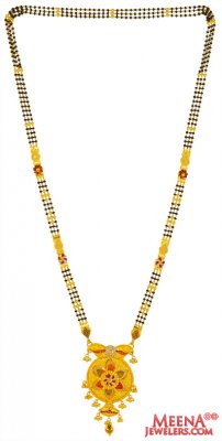 22k Gold Long three tone Mangalsutra ( MangalSutras )