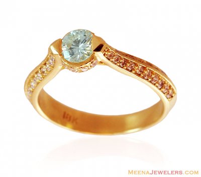 18K Yellow Gold Diamond Ring ( Diamond Rings )