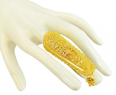 22K Gold Exquisite Long Ring ( Ladies Gold Ring )