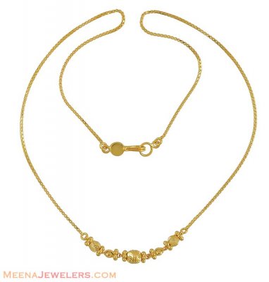 22K Gold Dokia Chain ( 22Kt Gold Fancy Chains )