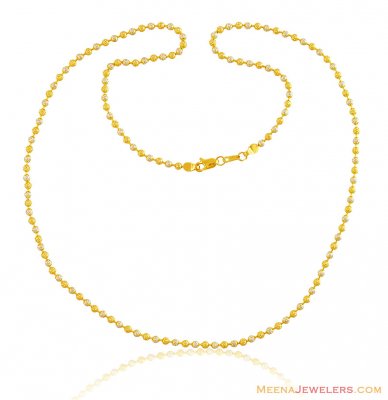 22k Rhodium Ball Chain ( 22Kt Long Chains (Ladies) )