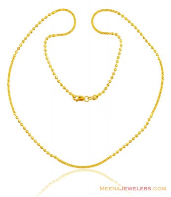 22k Fancy Balls Chain (18 inches) ( 22Kt Gold Fancy Chains )