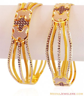 22K Two Tone Bangles  ( Two Tone Bangles )