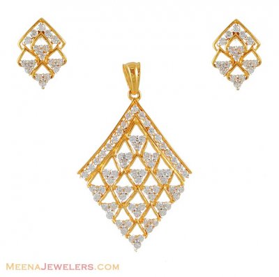 22Kt signity pendant set ( Fancy Pendant Set )