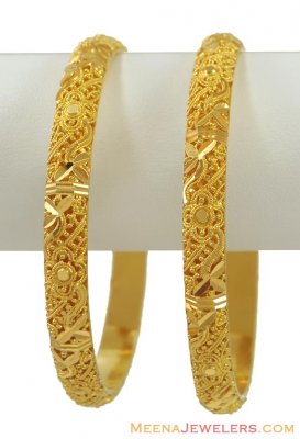 Yellow Gold Bangles (22KT) ( Gold Bangles )