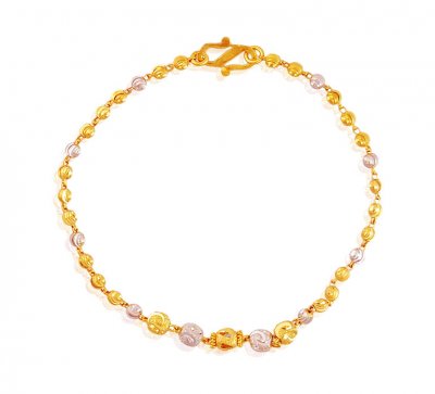 22K Gold Two Tone Ladies Bracelet ( Ladies Bracelets )