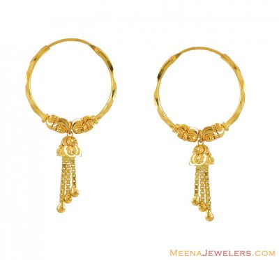 22Kt Chandelier Hoops ( Hoop Earrings )