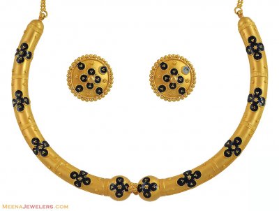22K Exclusive Pipe Necklace Set ( 22 Kt Gold Sets )