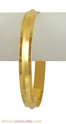 22K Mens Yellow Gold  Kada ( Mens Gold Kada )