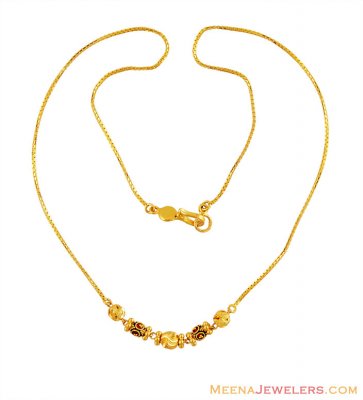 22K Fancy Meenakari Dokia Chain  ( 22Kt Gold Fancy Chains )