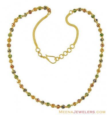 22K fancy meenakari Chain ( 22Kt Gold Fancy Chains )