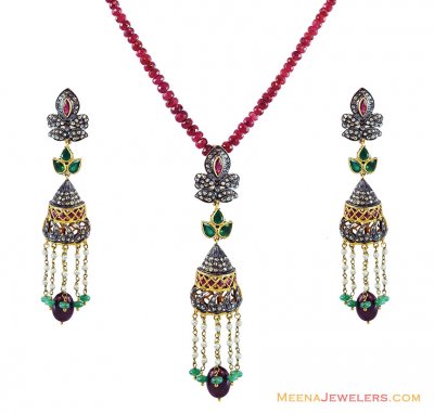 Victorian Chandelier Pendant Set ( Diamond Victorian Jewelry )