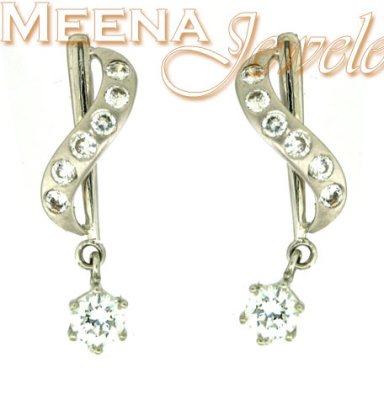 18Kt White Gold Earring ( White Gold Earrings )