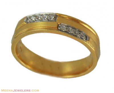 22kt Mens Signity Band ( Mens Gold Ring )