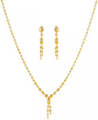 22K Gold Two Tone Dokia Set  ( Light Sets )