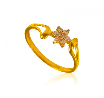 22k Gold Designer Ring  ( Ladies Signity Rings )