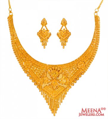 22 Karat Gold Necklace Set ( 22 Kt Gold Sets )