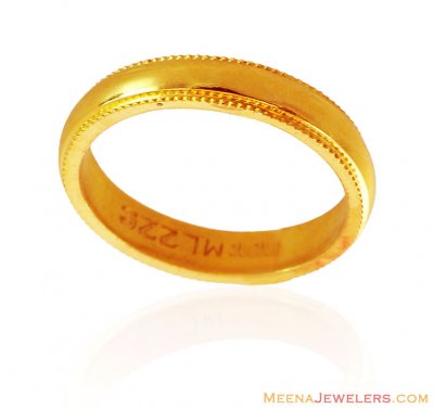 Milgrain 22K Gold Band ( Wedding Bands )