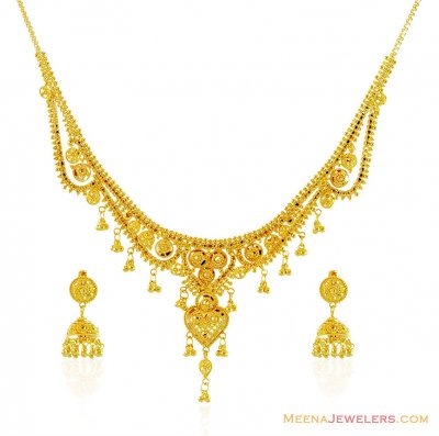 22K Gold Neckalce Set ( Light Sets )