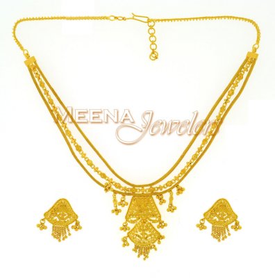 22Kt Gold Necklace and Earring set ( Light Sets )