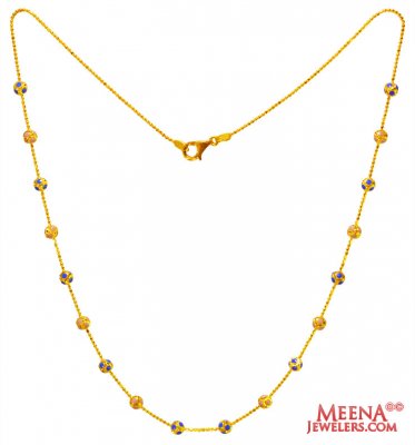 22k Gold Beads Chain ( 22Kt Gold Fancy Chains )