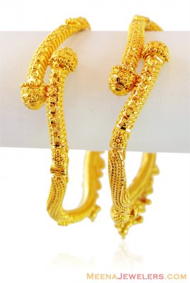 Fancy 22K Gold Wavy Kada ( Kadas )