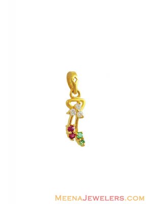 22Karat Gold CZ Studded Pendant ( Fancy Pendants )