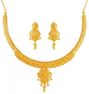 22K Gold Necklace Set ( 22 Kt Gold Sets )